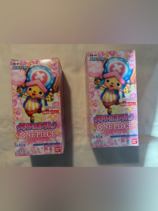eb-01 booster box One Piece Memorial Collection (EB-01) Extra (Japanese) bundle of 2 Baroque Works One Piece Holographic Card One
